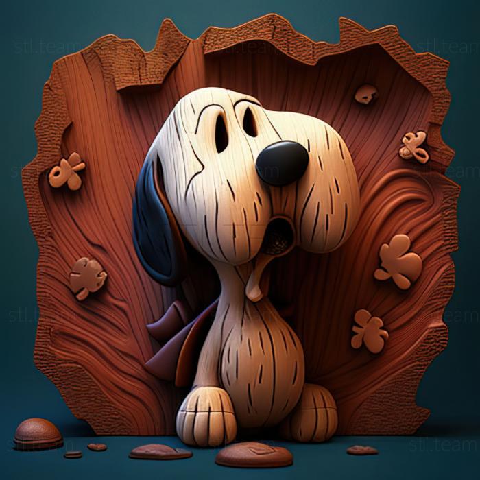 3D модель St Snoopy) — персонаж комиксов Peanuts. (STL)